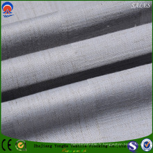 Polyester / Lin Flan Retardant Noir Tissu rideau pour textile domestique